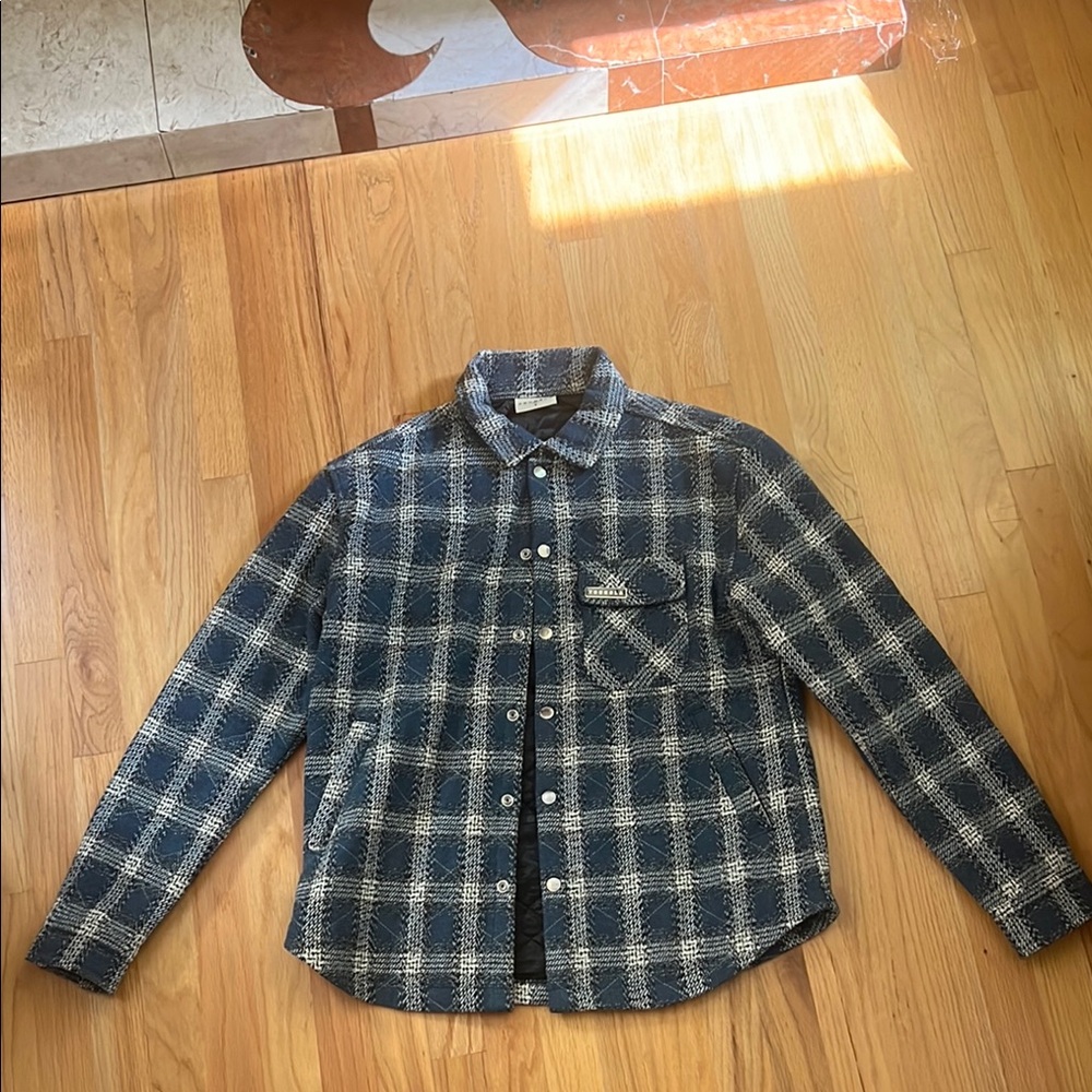 YoungLA Blue and White Lightweight Shirt Jacket